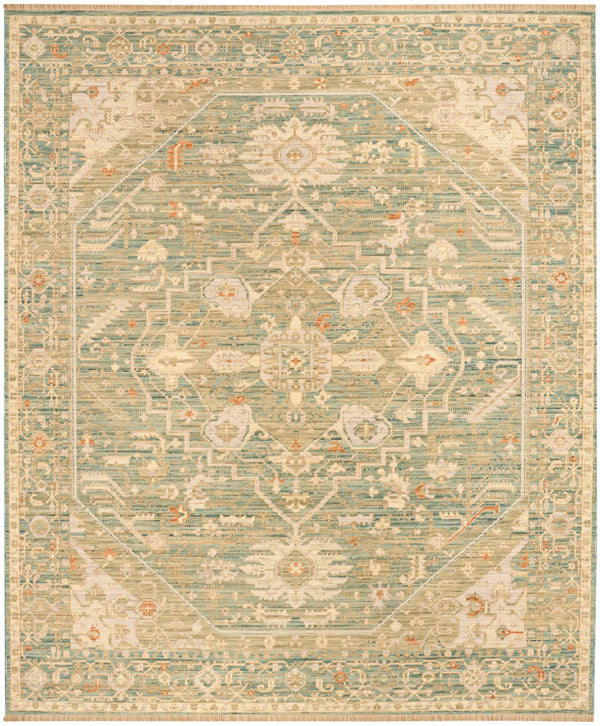 nourison antique bloom anb03 teal rug
