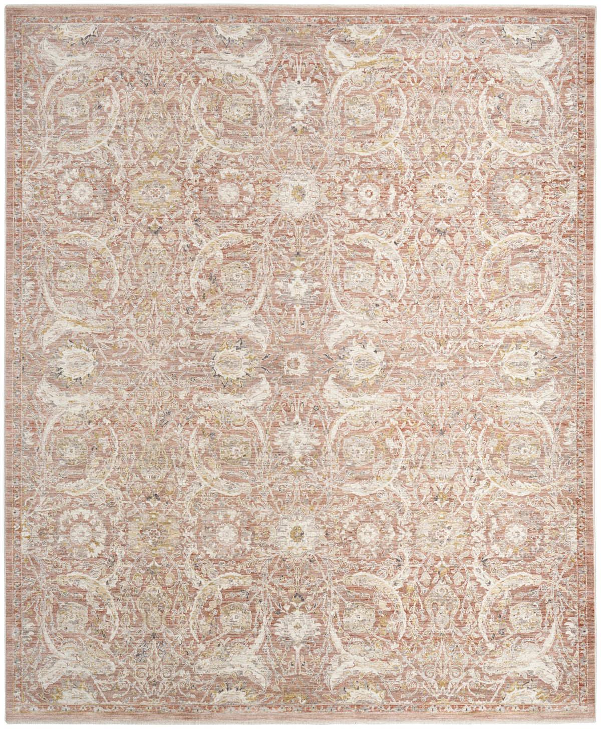 nourison antique fusion anf03 brick rug