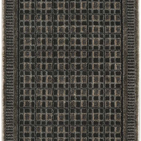 nourison nordic nrc03 black taupe rug