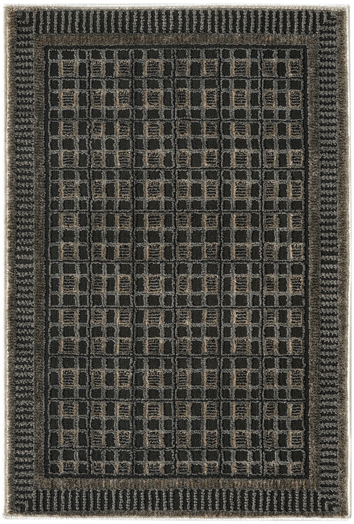 nourison nordic nrc03 black taupe rug