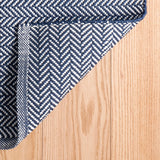 dash albert herringbone da389 navy rug