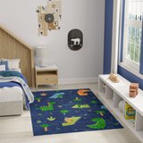 nourison imagination ima16 navy multicolor rug