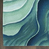 nourison prismatic prs42 silver green rug