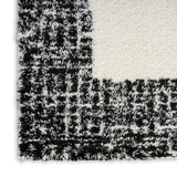 nourison pacific shag pcs02 ivory black rug