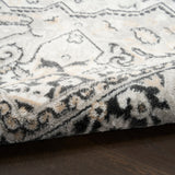 nourison dekor dek08 ivory charcoal rug