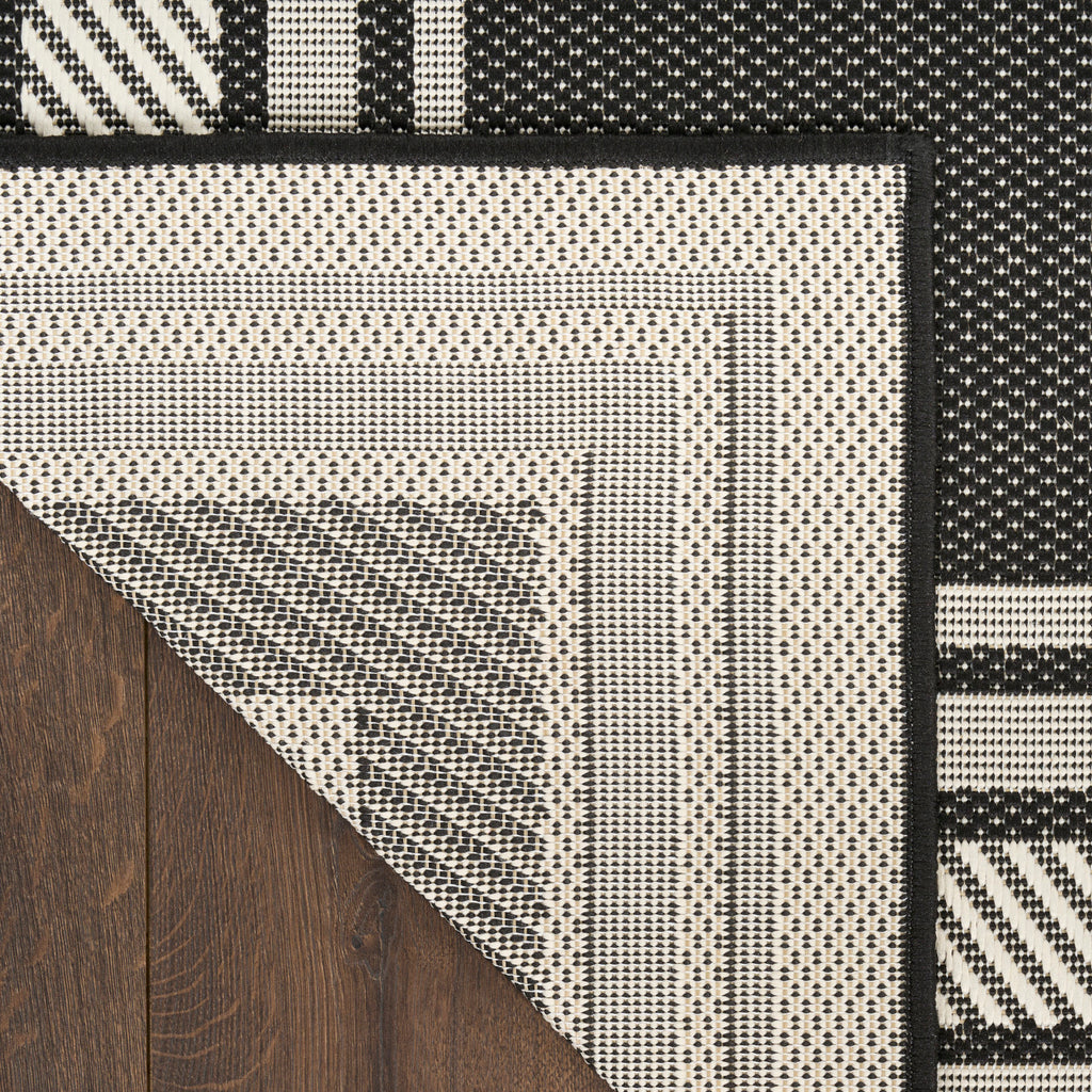 nourison horizon indoor outdoor hoz03 black rug