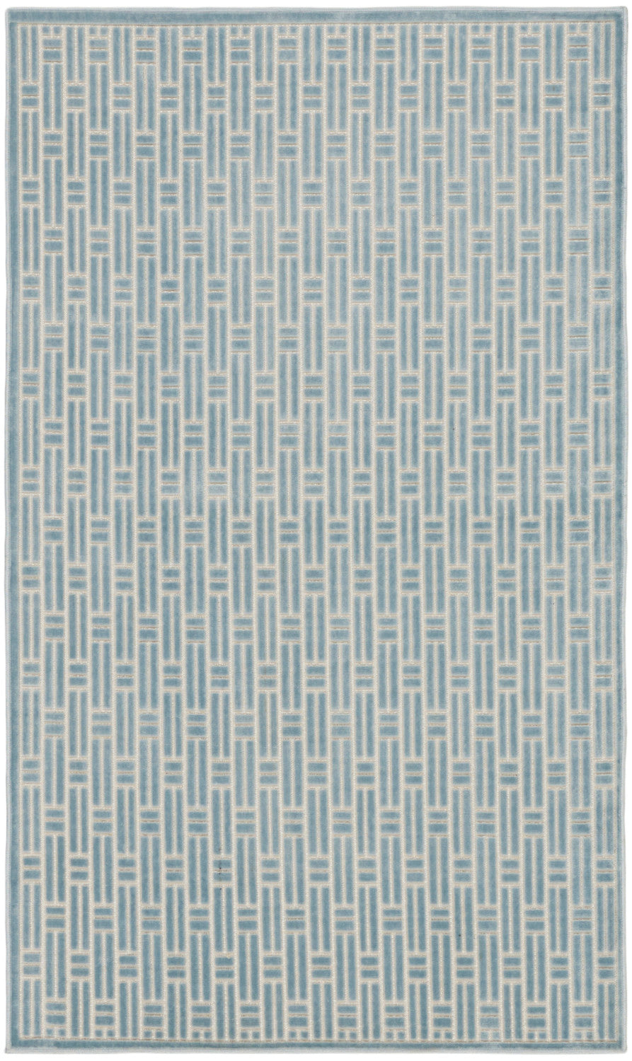 nourison washable charm wch02 blue ivory rug
