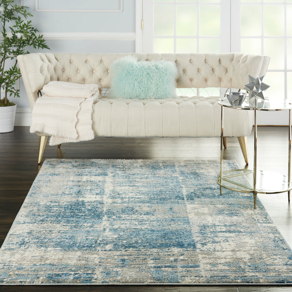 nourison solace sla02 ivory grey blue rug