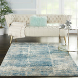 nourison solace sla02 ivory grey blue rug