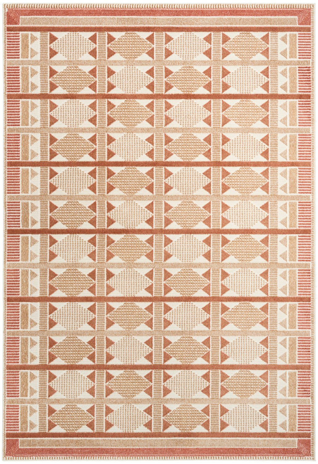 nourison nordic nrc06 rust rug