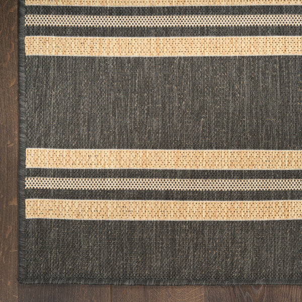 nourison horizon indoor outdoor hoz05 charcoal rug