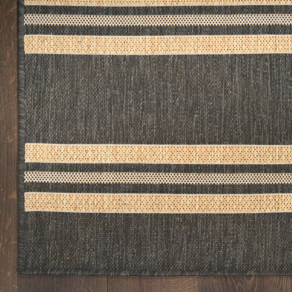 nourison horizon indoor outdoor hoz05 charcoal rug