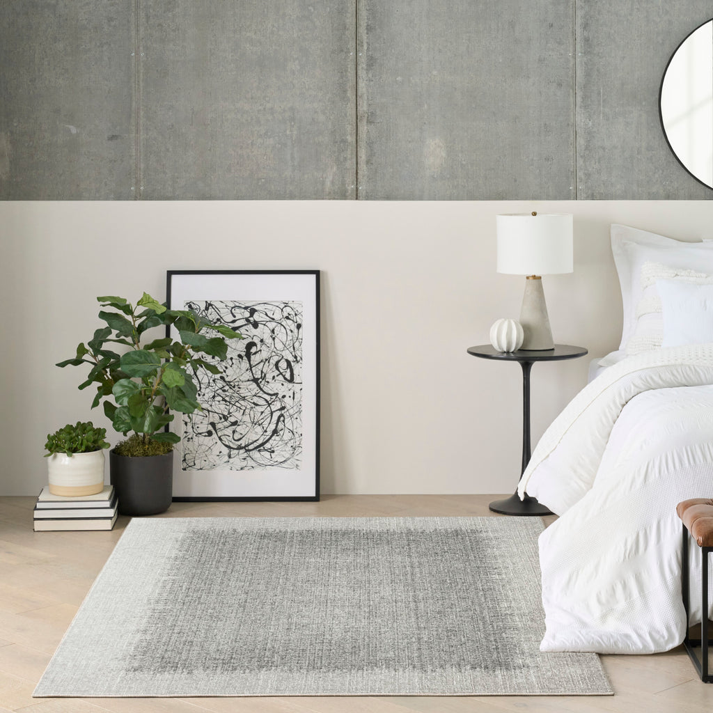 nourison grand street grn03 light grey rug