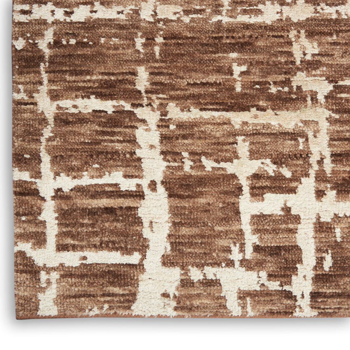nourison luna lun02 mocha ivory rug