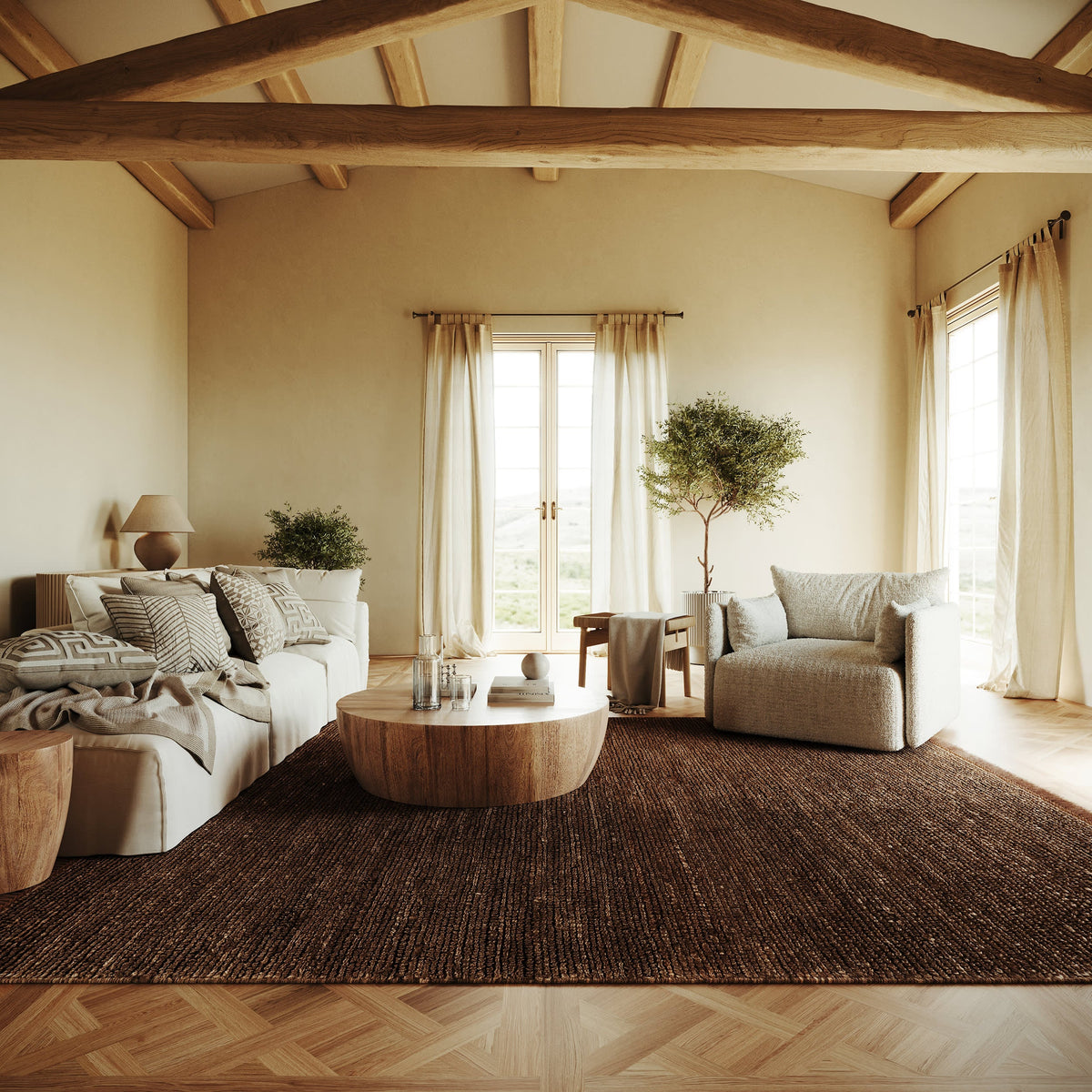 dash albert oklahoma da2368 brown woven flatwoven jute rug