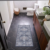 nourison new concept washables sr101 ivory navy rug