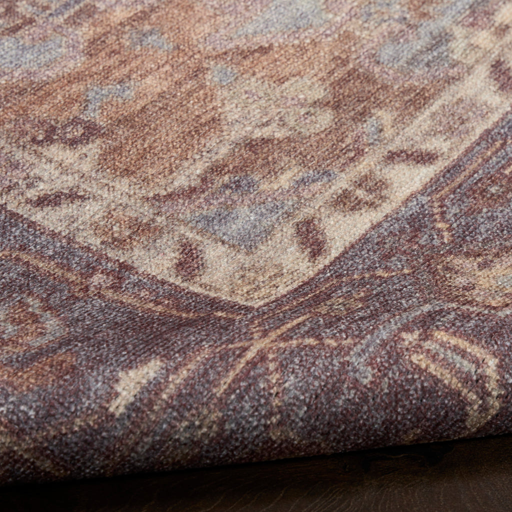 nourison vintage washables vws13 ivory purple rug