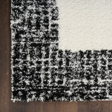 nourison pacific shag pcs02 ivory black rug