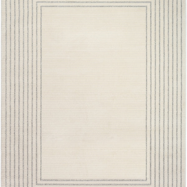 nourison ivory hues ivh03 ivory grey rug