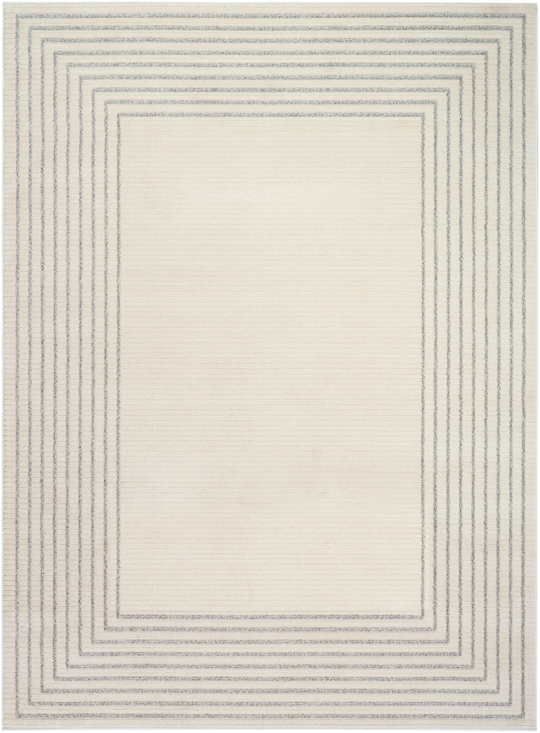 nourison ivory hues ivh03 ivory grey rug
