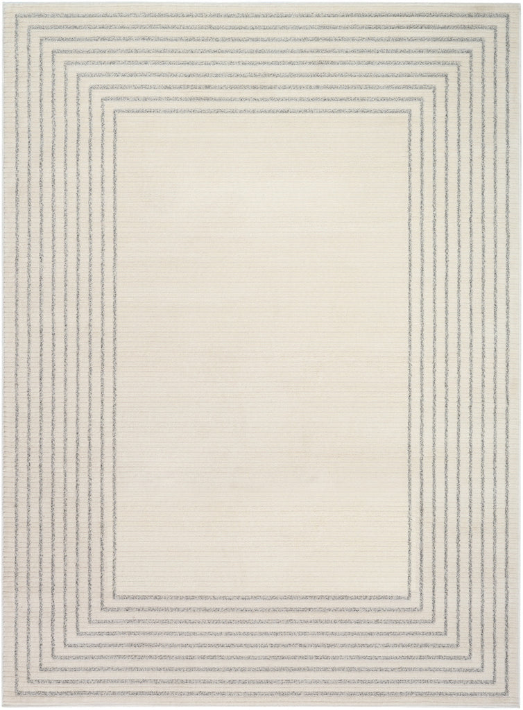 nourison ivory hues ivh03 ivory grey rug