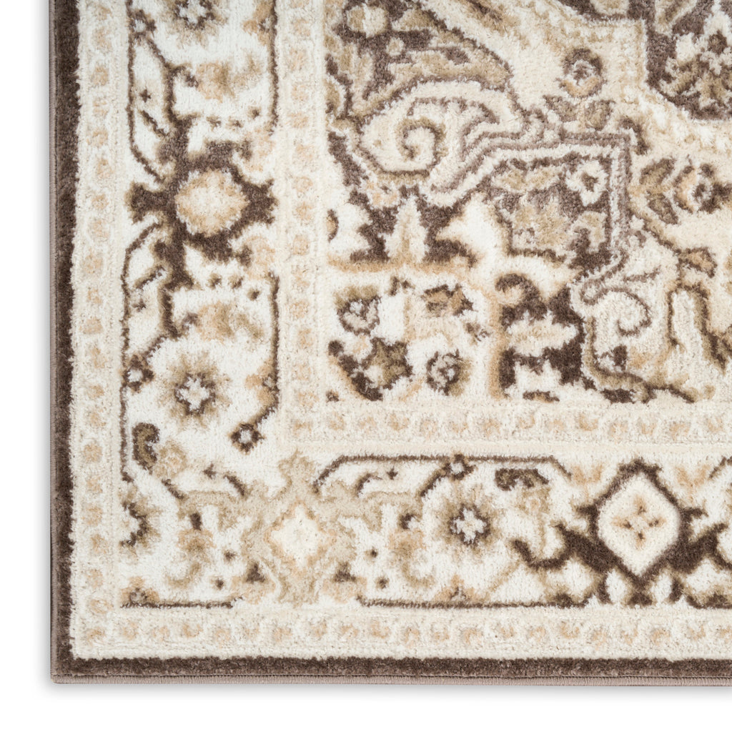 nourison dekor dek08 brown ivory rug