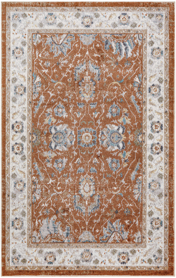 nourison astra machine washable asw20 rust ivory rug