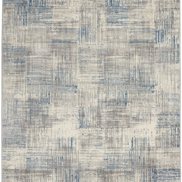 nourison solace sla03 ivory grey blue rug