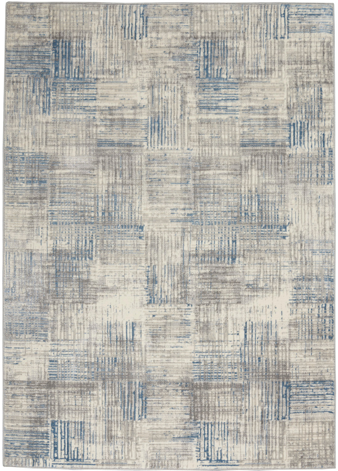 nourison solace sla03 ivory grey blue rug