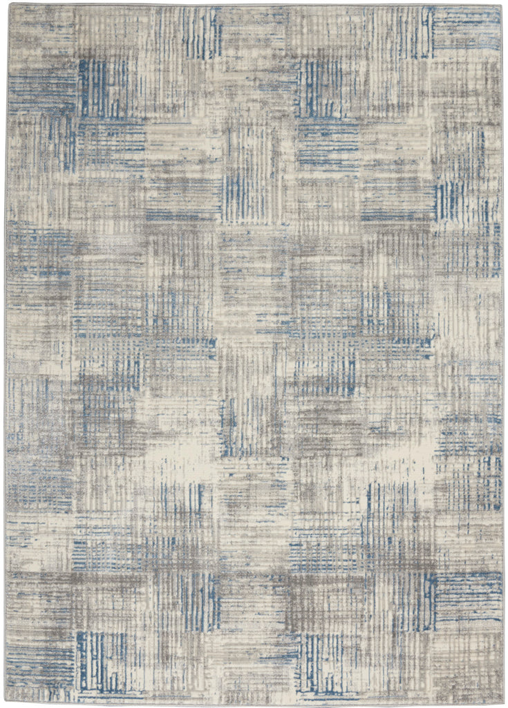 nourison solace sla03 ivory grey blue rug