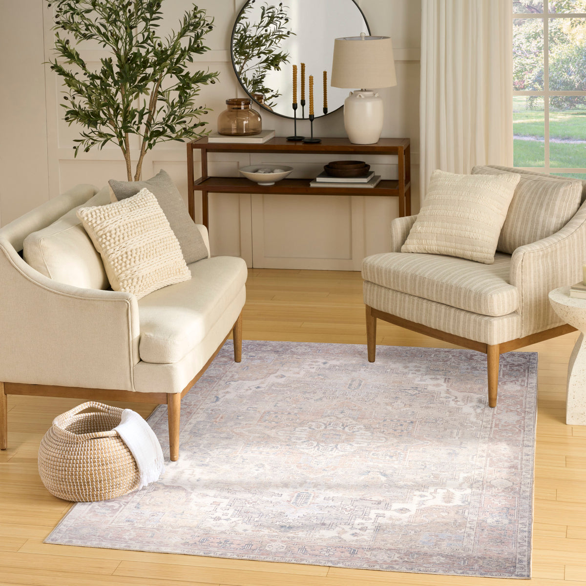 nourison vintage washables vws07 light blue rug