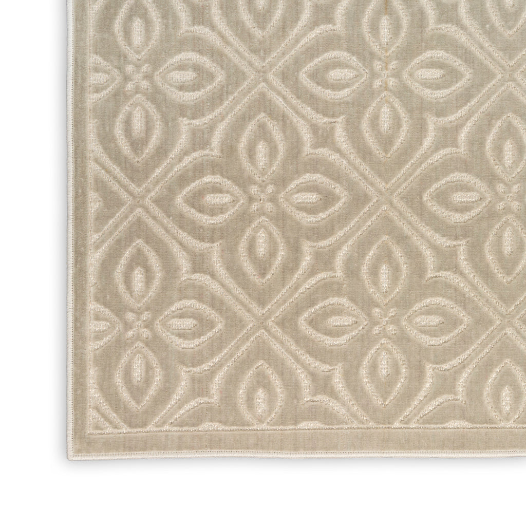 nourison washable charm wch03 silver ivory rug