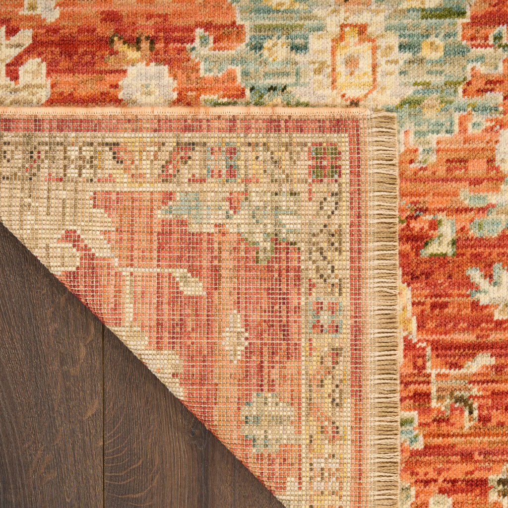 nourison antique bloom anb01 brick rug
