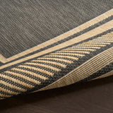 nourison horizon indoor outdoor hoz03 charcoal rug