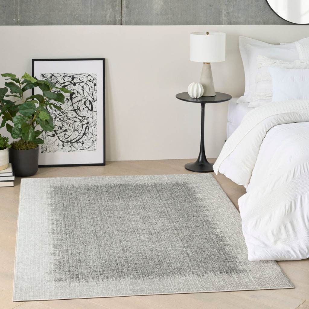 nourison grand street grn03 light grey rug