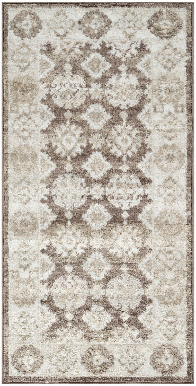 nourison dekor dek02 ivory brown rug