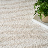 nourison modern shag mmd05 ivory beige rug