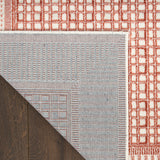 nourison nordic nrc03 brick ivory rug