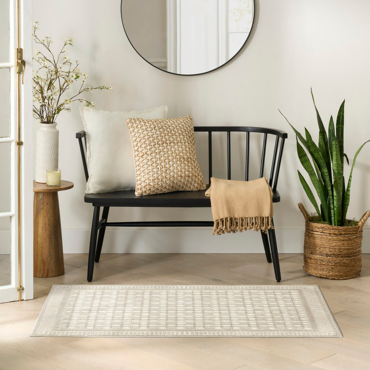 nourison nordic nrc03 ivory rug