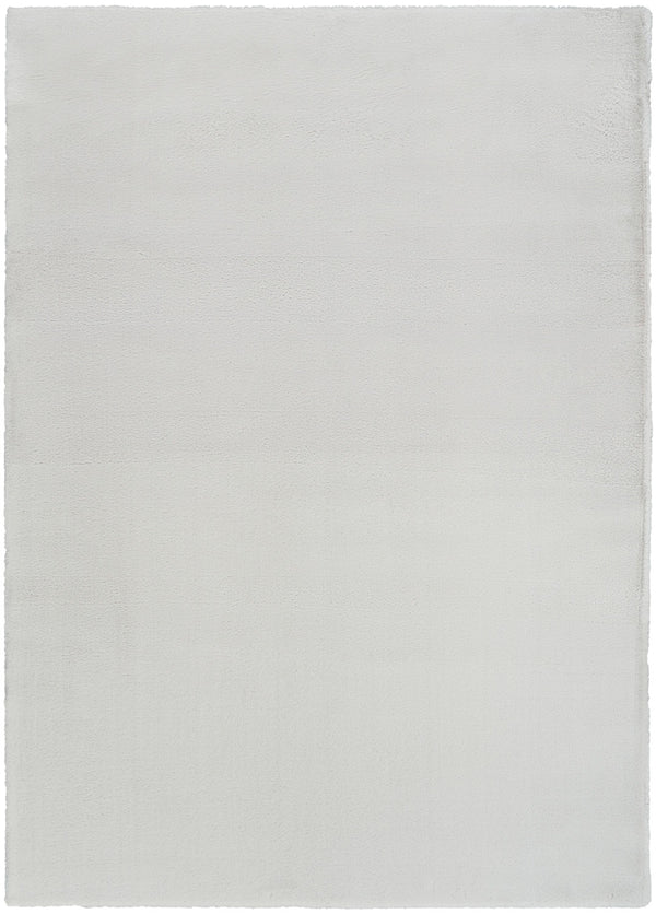 nourison soft plush rabbit fur sff01 silver rug
