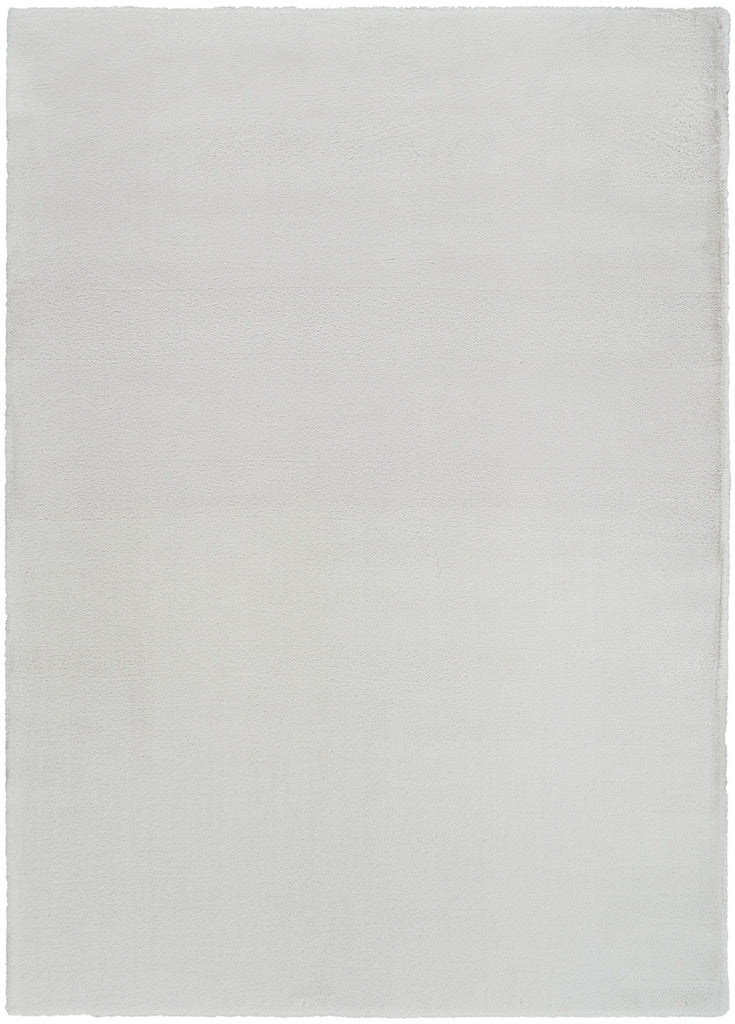 nourison soft plush rabbit fur sff01 silver rug