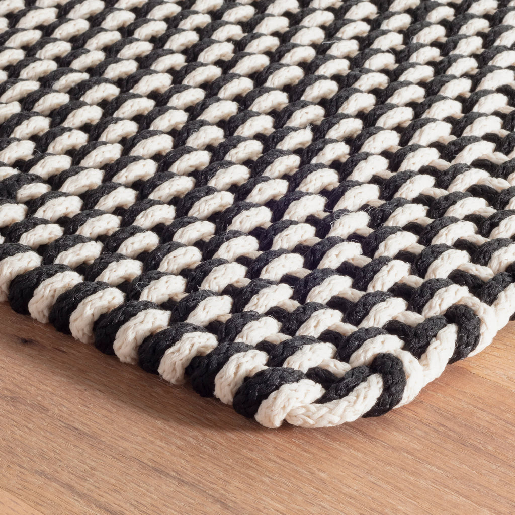 dash albert two tone rope rdb219 black rug