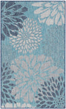 nourison garden oasis goa06 navy rug