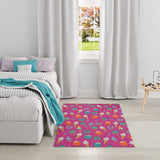 nourison imagination ima19 pink multicolor rug