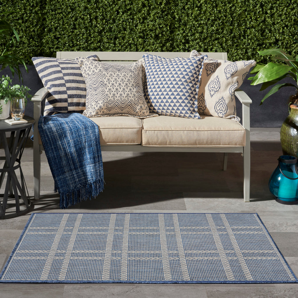 nourison horizon indoor outdoor hoz04 navy rug