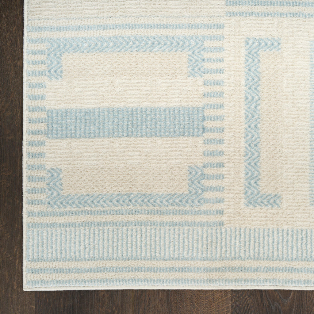 nourison nordic nrc11 ivory blue rug