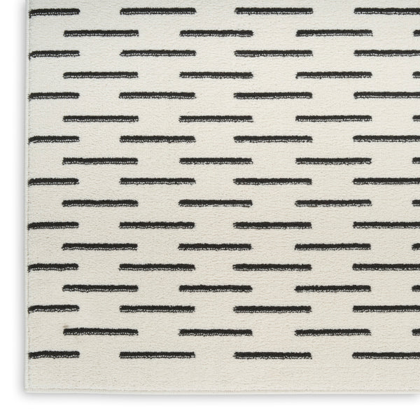 nourison nordic nrc12 ivory black rug