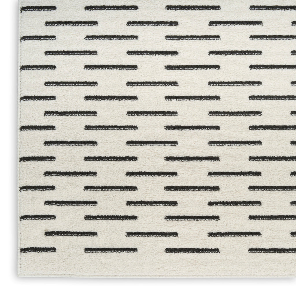 nourison nordic nrc12 ivory black rug