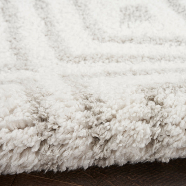 nourison modern shag mmd01 ivory silver rug