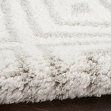 nourison modern shag mmd01 ivory silver rug